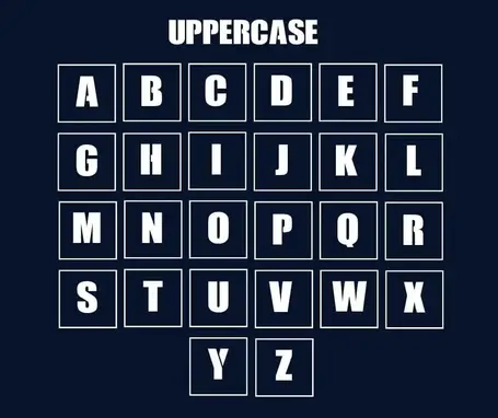 Call Of Duty Font Uppercase Letters